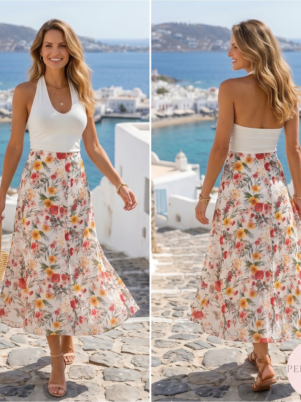 Silk Blend Floral Midi Skirt | Elena Baldi NWT Made in Italy
Size Medium